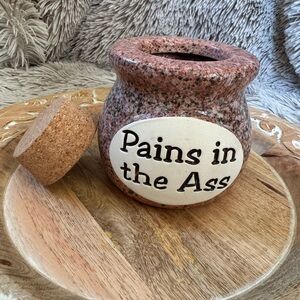 FUNNY QUIRKY CORK LIDDED COIN JAR NWT